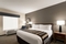Zone Hotel SeaTac Airport - The standard king room includes a flat screen TV, free WIFI, mini refrigerator, and coffee maker.