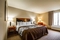 Sleep Inn and Suites - King guest room with flat screen television, refrigerator and microwave.