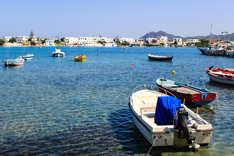 Boats in Milos Greece